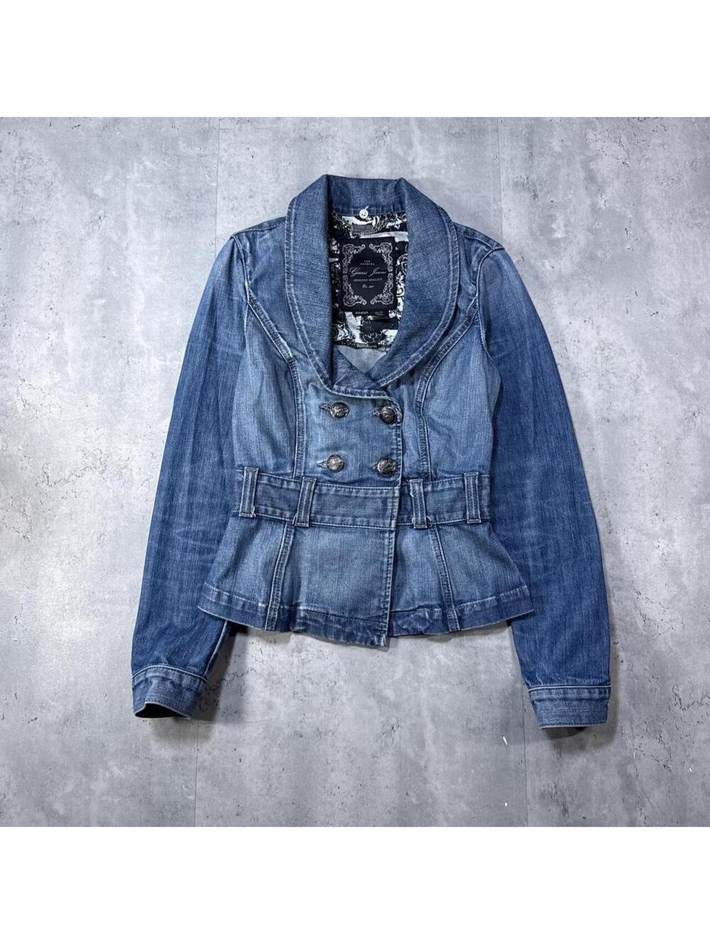 Y2K Guess 00s Denim Grunge Vintage Button Up Jacket